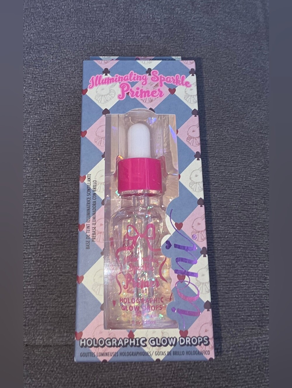 Ioni Illuminating Sparkle Primer Holographic Glow Drops - 1fl Oz BNIB